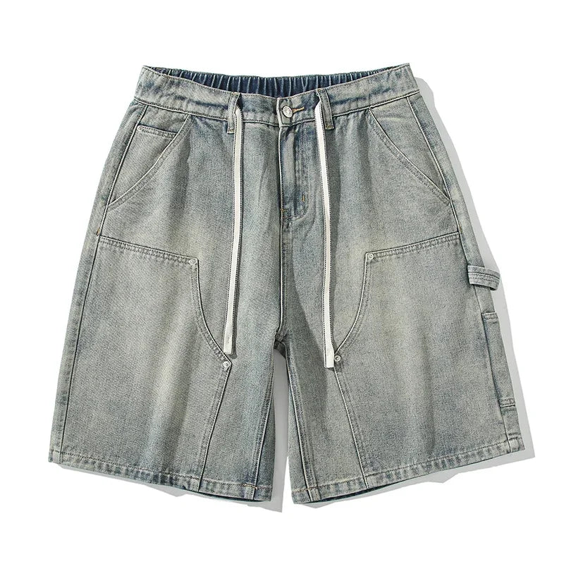 Summer High Street Straight Denim Shorts for Men [CASTLASLA.COM]