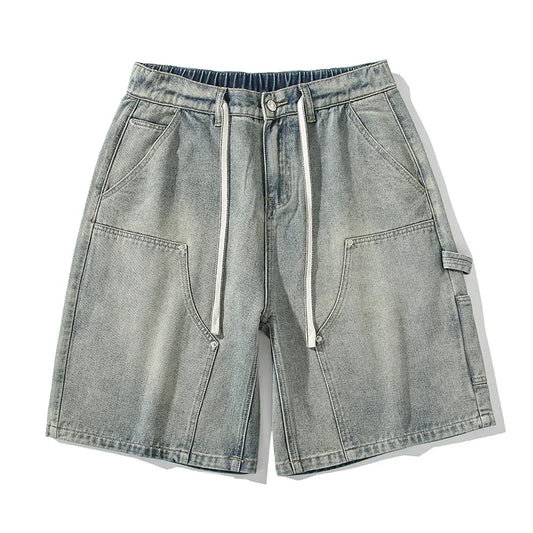 Summer High Street Straight Denim Shorts for Men [CASTLASLA.COM]