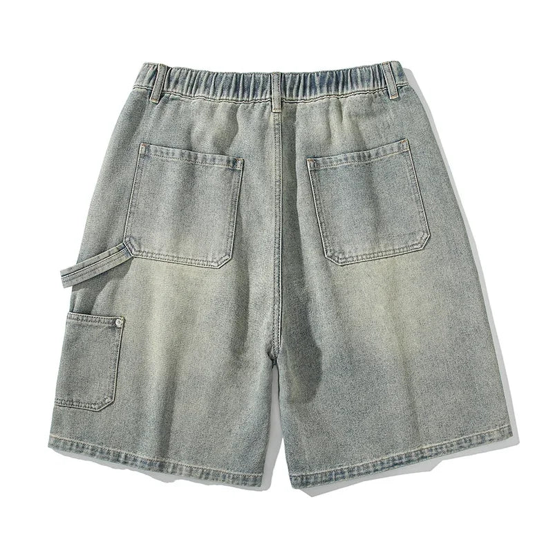 Summer High Street Straight Denim Shorts for Men [CASTLASLA.COM]