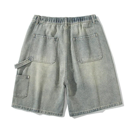 Summer High Street Straight Denim Shorts for Men [CASTLASLA.COM]
